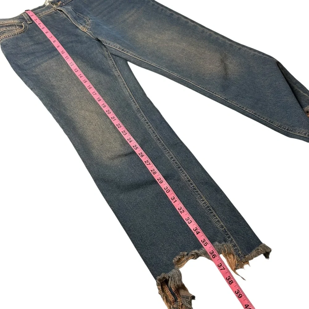 Free People We The Free Maggie Mid-Rise Straight Jeans Back Alley Wash 26